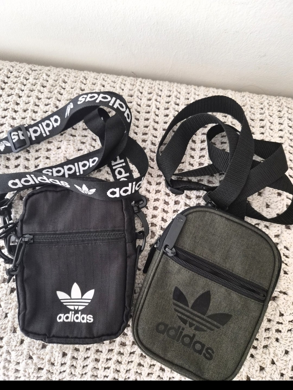 Adidas Originals Festival Crossbody Bags (Black & Olive Green)